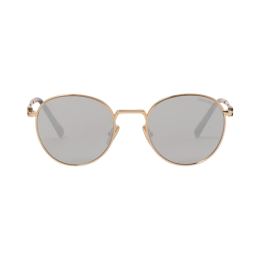 (W) Miu Miu Miu Regard Sunglasses Chrome Pleated Lenses