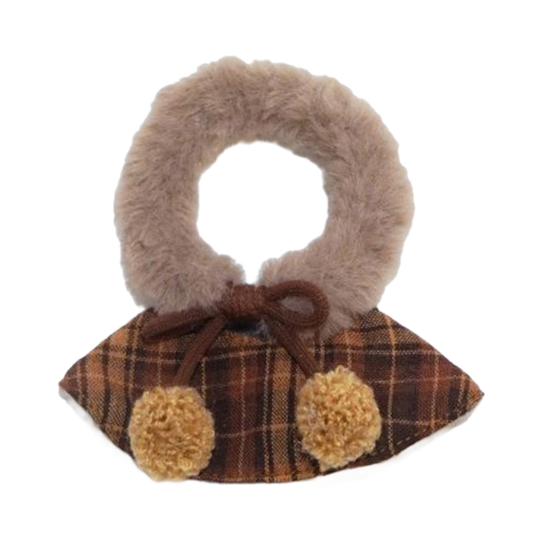 코지모지 키링 악세사리 윈터 체크 케이프 브라운(Cosymosy Keyring Acc Winter Check Cape Brown)
