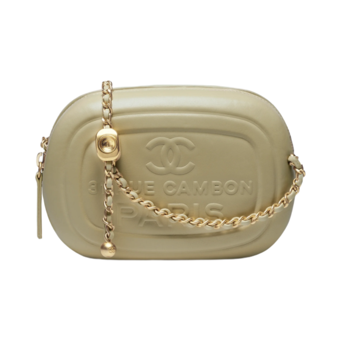 샤넬 미니 카메라 케이스 샤이니 램스킨 & 골드 메탈 카키(Chanel Mini Camera Case Shiny Lambskin & Gold Khaki) - 1