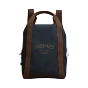 Hermes Groom School Backpack Canvas & Bleu Navy Feu
