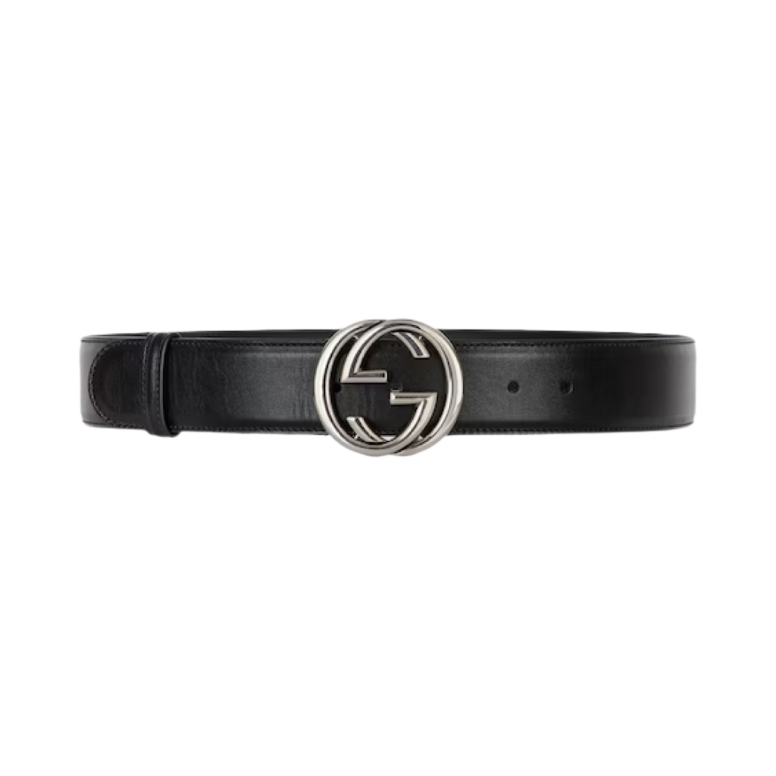 구찌 벨트 인터로킹 G 버클 블랙 레더