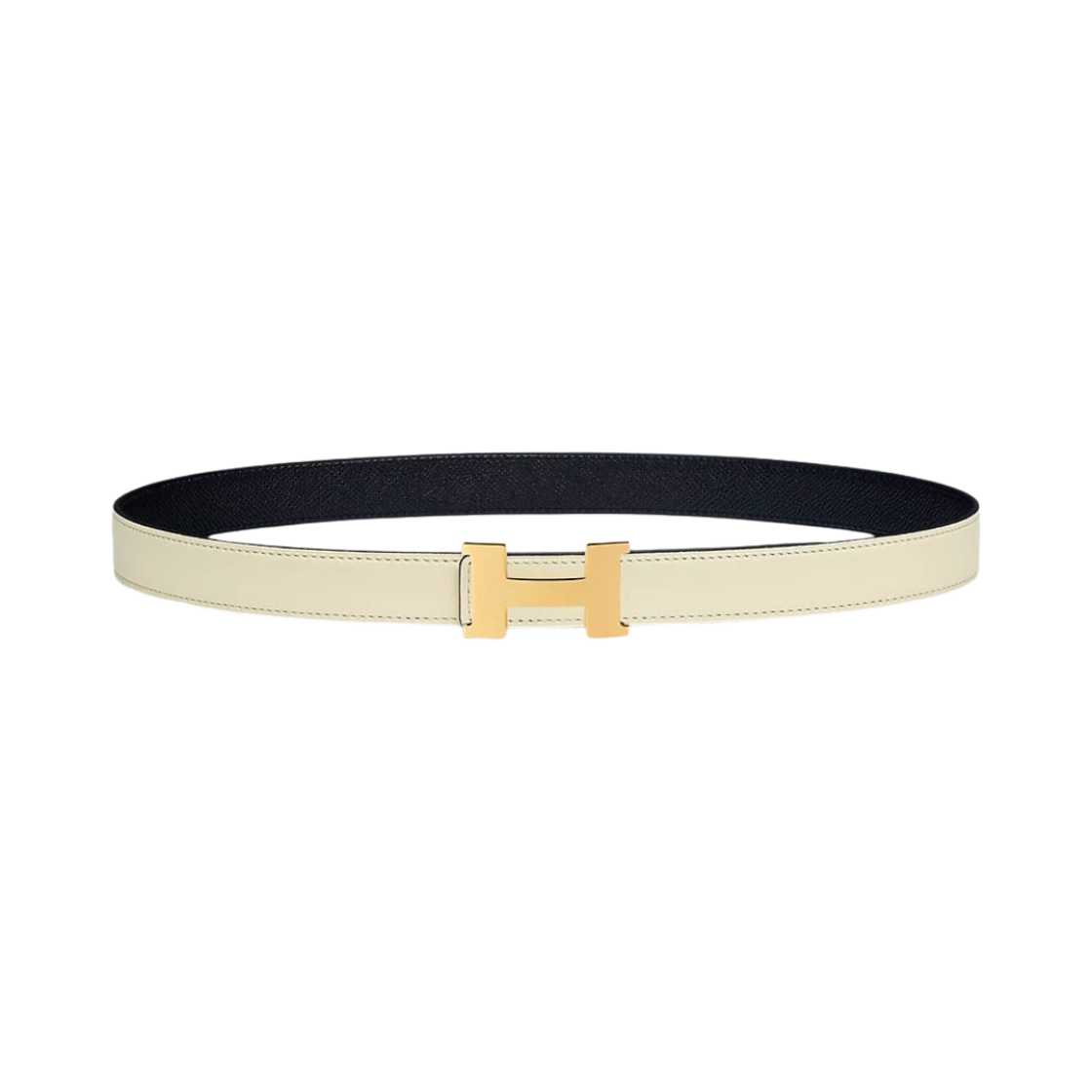 (W) 에르메스 미니 콘스탄스 벨트 버클 & 리버서블 가죽 스트랩 24mm & 골드 나타 누아((W) Hermes Mini Constance Belt Buckle & Reversible Leather Strap 24mm & Gold Nata Noir) - 1