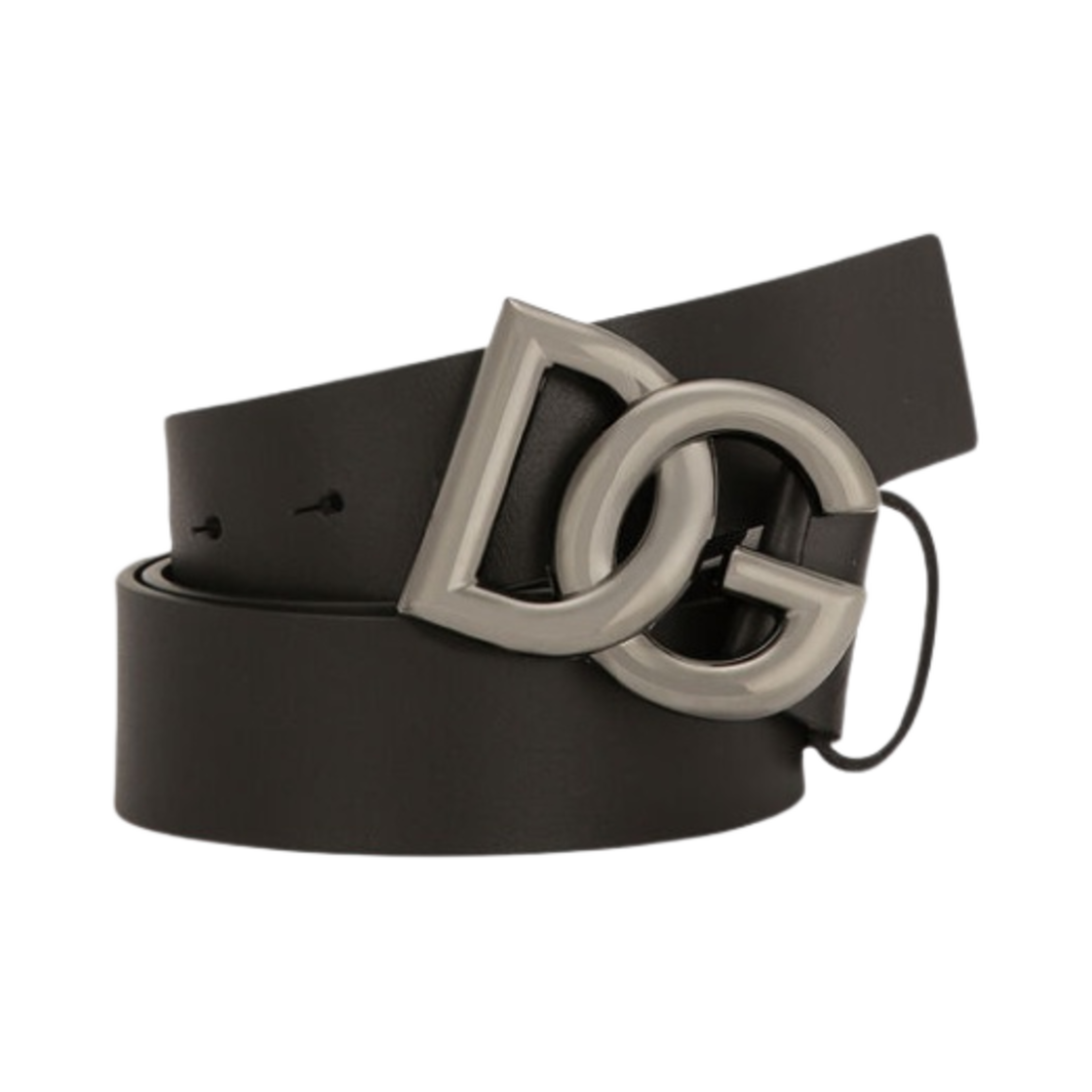 돌체 앤 가바나 크로스오버 DG 로고 버클 룩스 가죽 벨트 블랙 루테늄(Dolce & Gabbana Lux Leather Belt with Crossover DG Logo Buckle Black Ruthenium) - 2