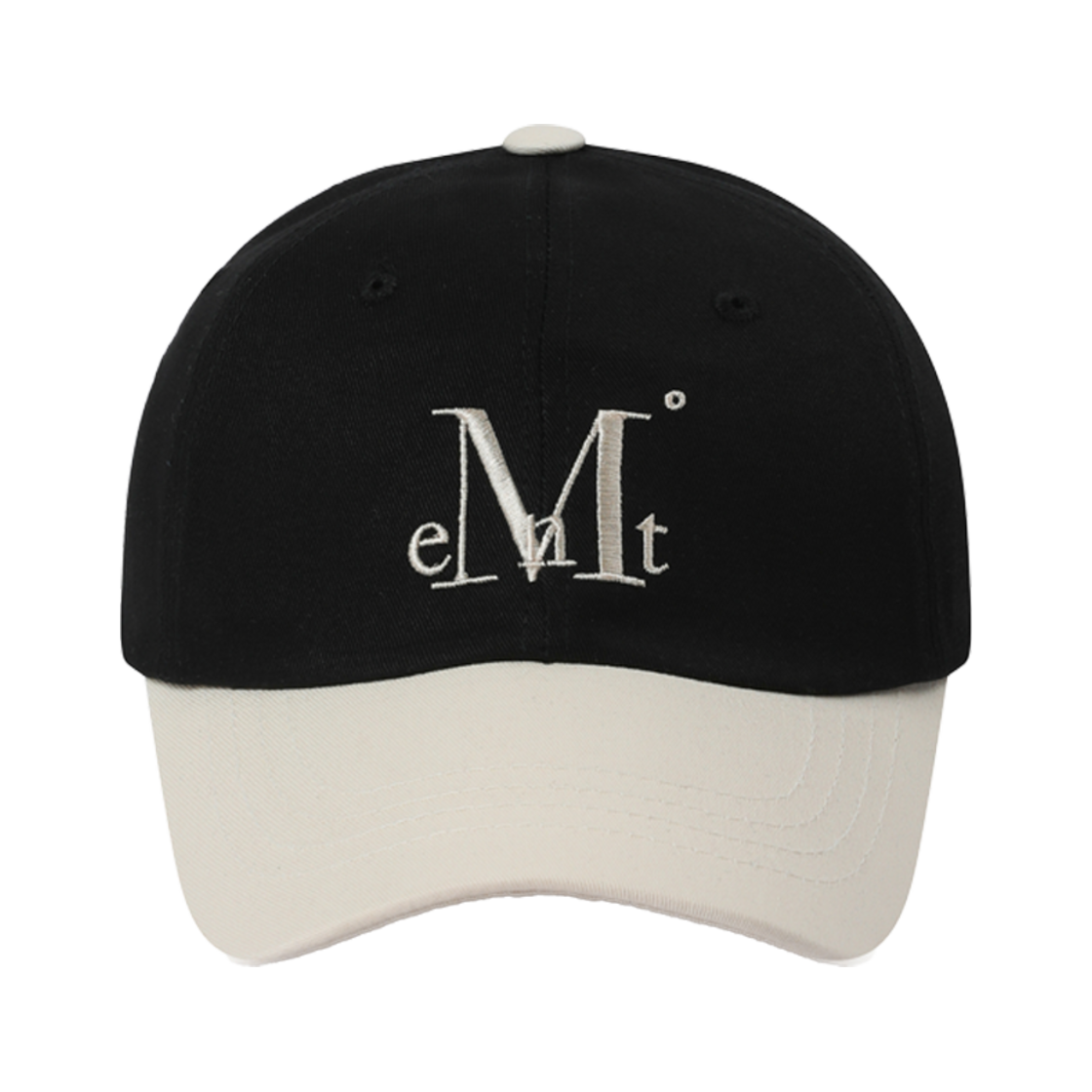 무센트 시그니처 투 톤 배색 볼캡 블랙-바닐라(MUCENT Signature Two Tone Ballcap Black-Vanilla)