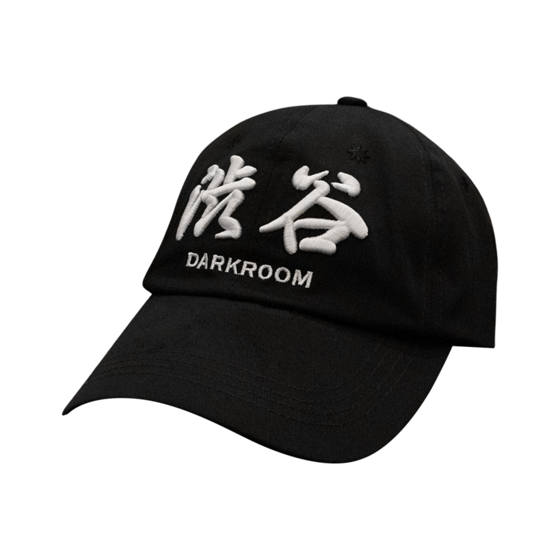 다크룸 스튜디오 시부야 화이트 로고 캡 블랙 - 시부야 파르코 스토어 한정(Darkr8m Studio Shibuya White Logo Cap Black - Shibuya Parco Store Exclusive)