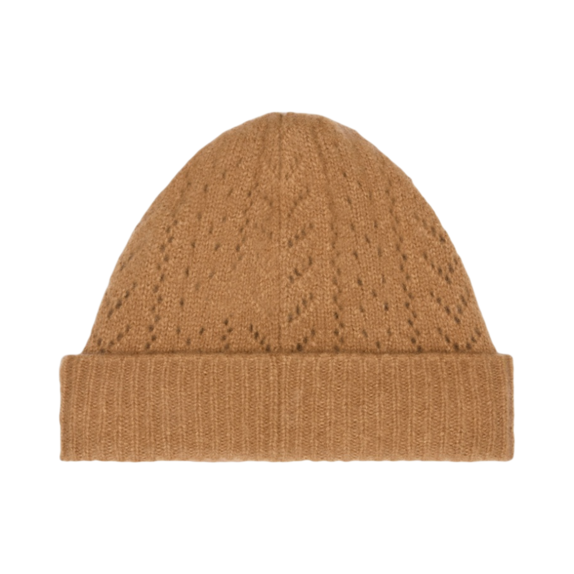 (W) 셀린느 비니 캐시미어 실크 포인텔 카멜((W) Celine Beanie in Cashmere Silk Pointelle Camel) - 2