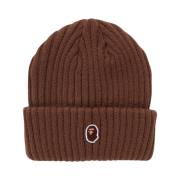 BAPE Ape Head One Point Knit Cap Brown