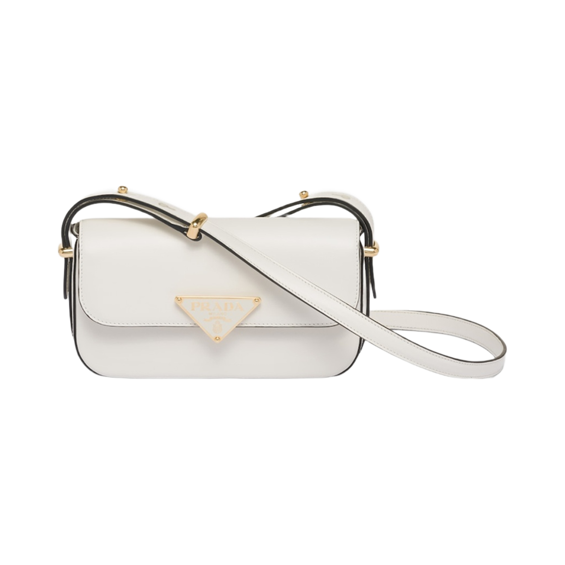 1BD339-ASK-F0PG7 Prada Leather Shoulder Bag White