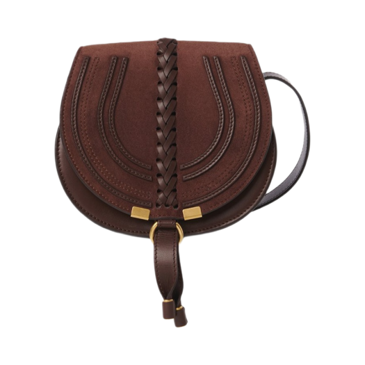 Chloe Marcie Small Saddle Bag Saffron Red