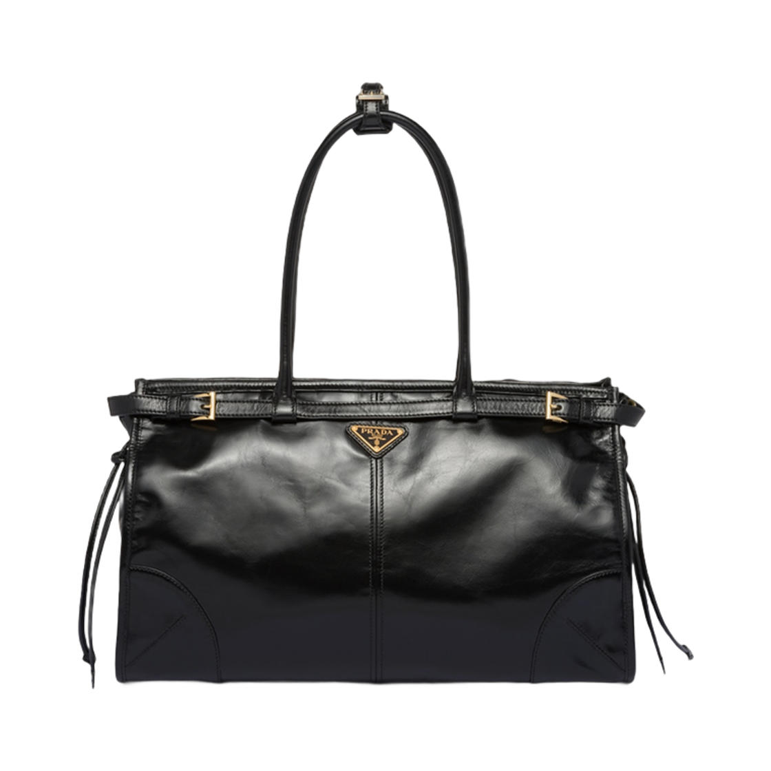 1BA433-2CYR-F0002 Prada Large Leather Handbag Black