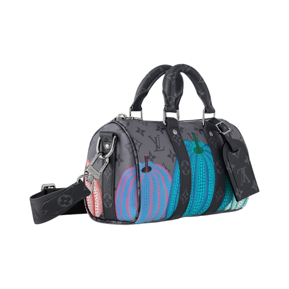 루이비통 x 야요이 쿠사마 키폴 25 펌킨 프린트 모노그램 이클립스(Louis Vuitton x YK Keepall 25 Pumpkin Print Monogram Eclipse) - 2