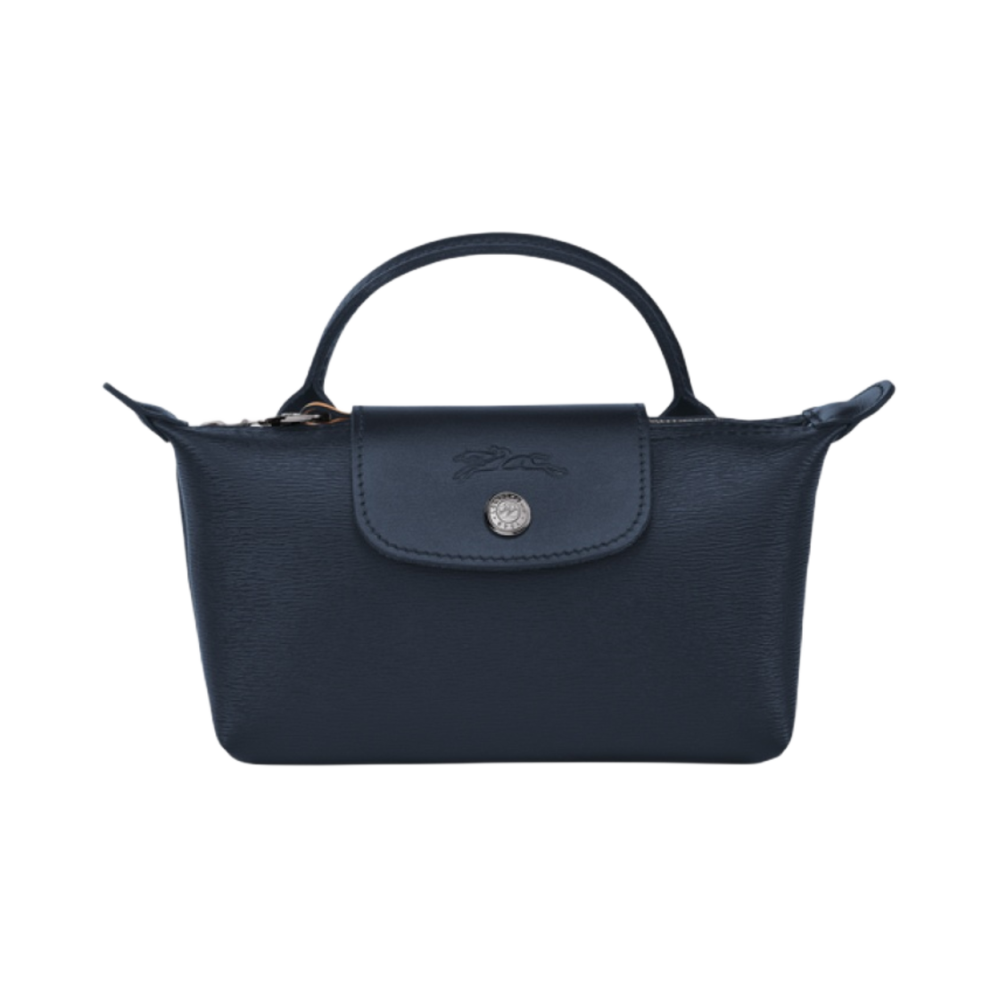 34175HYQ556 Longchamp Le Pliage City Handle Pouch Blue Navy - 대표 이미지 #1