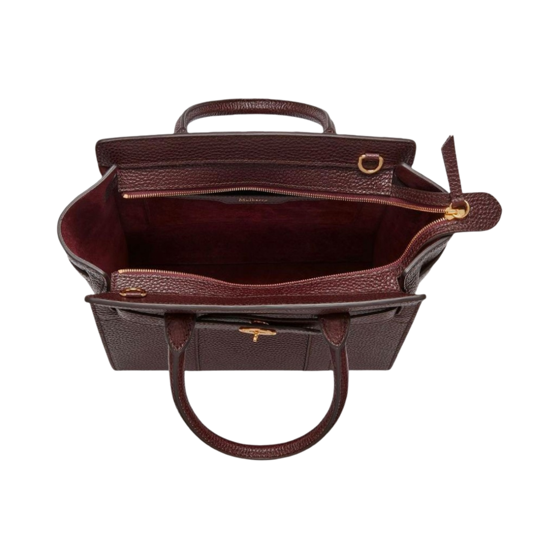 멀버리 스몰 클래식 그레인 미니 지퍼 베이스워터 옥스블러드(Mulberry Small Classic Grain Mini Zipped Bayswater Oxblood) - 4