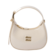 Miu Miu Patent Leather Hobo Bag Ivory