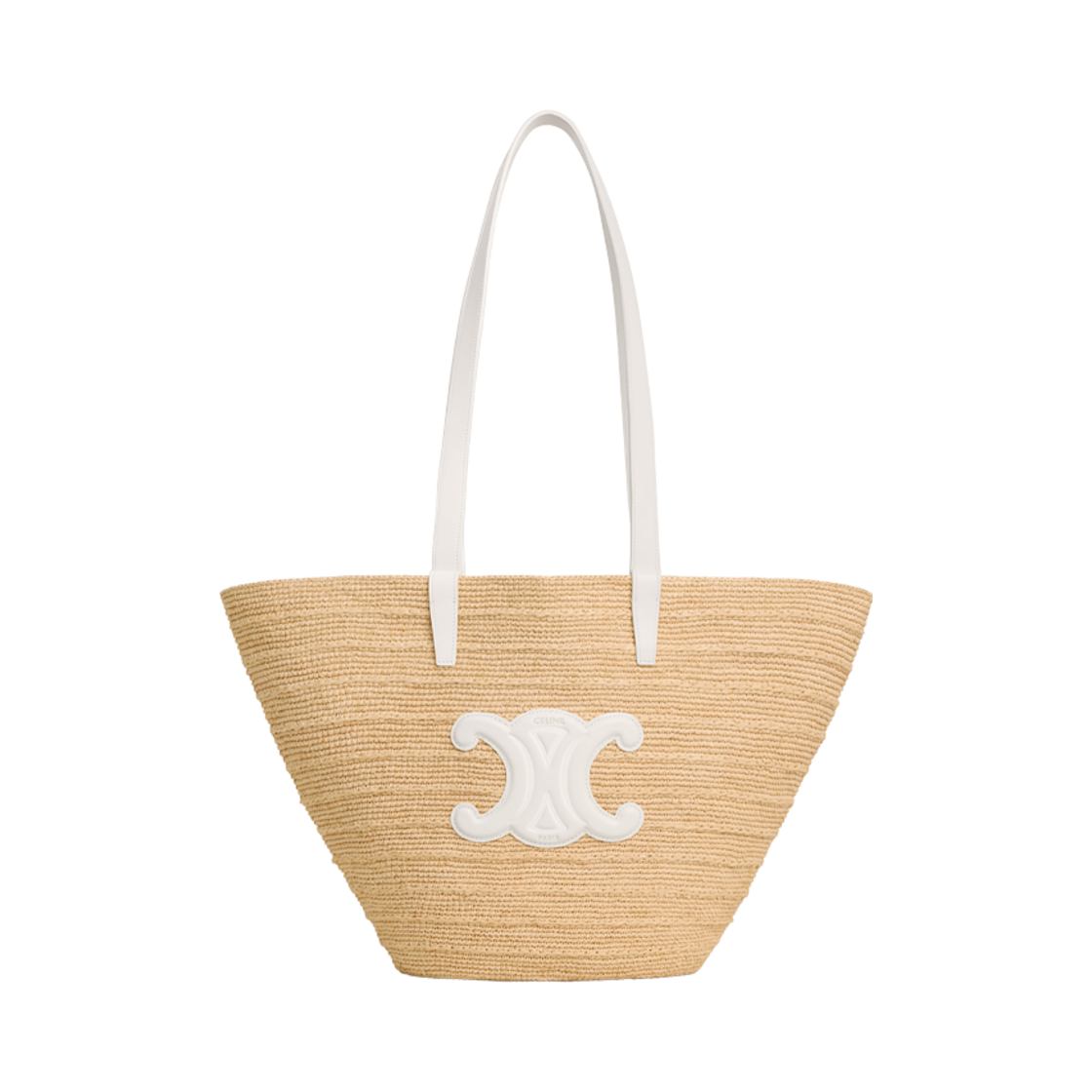 셀린느 미디움 서플 셀린느 클래식 파니에 라피아 카프스킨 라이스(Celine Medium Supple Celine Classic Panier in Raffia and Calfskin Rice) - 1