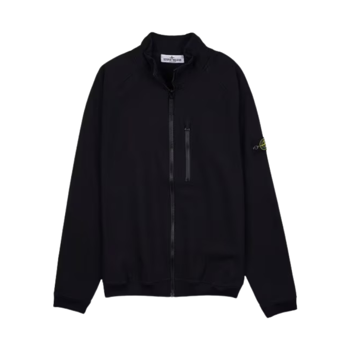 (키즈) 스톤 아일랜드 60444 와펜 로고 집업 자켓 블랙 - 23FW((Kids) Stone Island 60444 Wappen Logo Zip Up Jacket Black - 23FW)