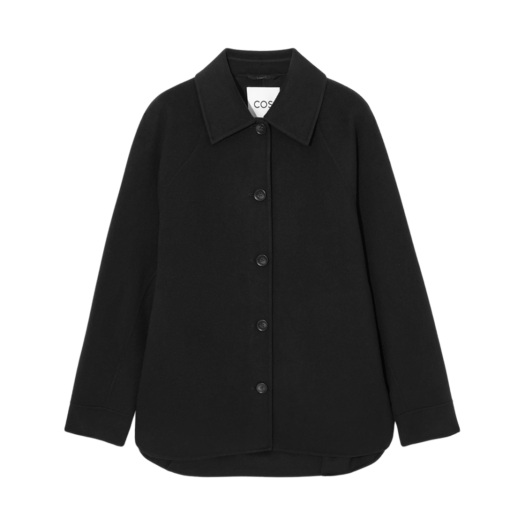 1148649005 (W) COS Double-Faced Wool Overshirt Black