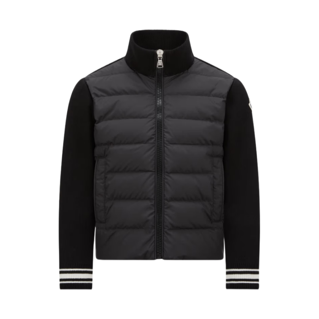 K1-954-9B00005-M1367-999 (Kids) Moncler Padded Cotton Zip-Up Cardigan Black - 25SS