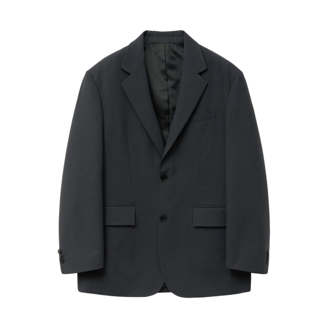 티엔지티 오버사이즈 싱글브레스트 셋업 자켓 다크그레이