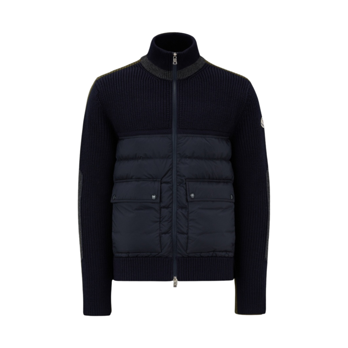 몽클레르 패딩 울 가디건 네이비 블루 - 22FW(Moncler Padded Wool Cardigan Navy Blue - 22FW) - 1