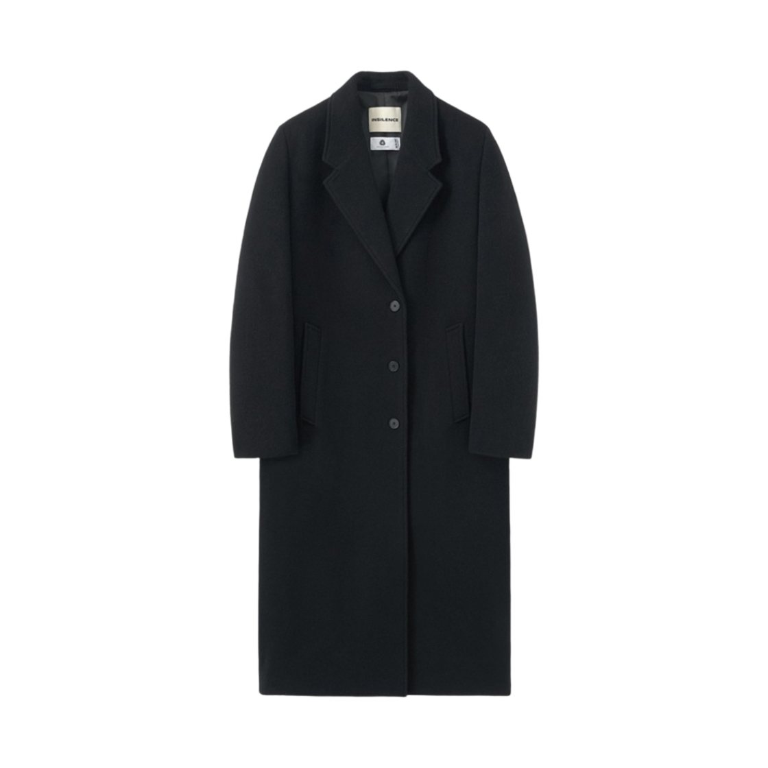 (W) 인사일런스 클래식 맥시 코트 블랙((W) Insilence Classic Maxi Coat Black)