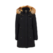 (W) Moose Knuckles Gold Stirling Parka Gold Fox Fur Black
