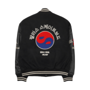 Palace Seoul 2 Seoul Varsity Jacket Black - 25SS