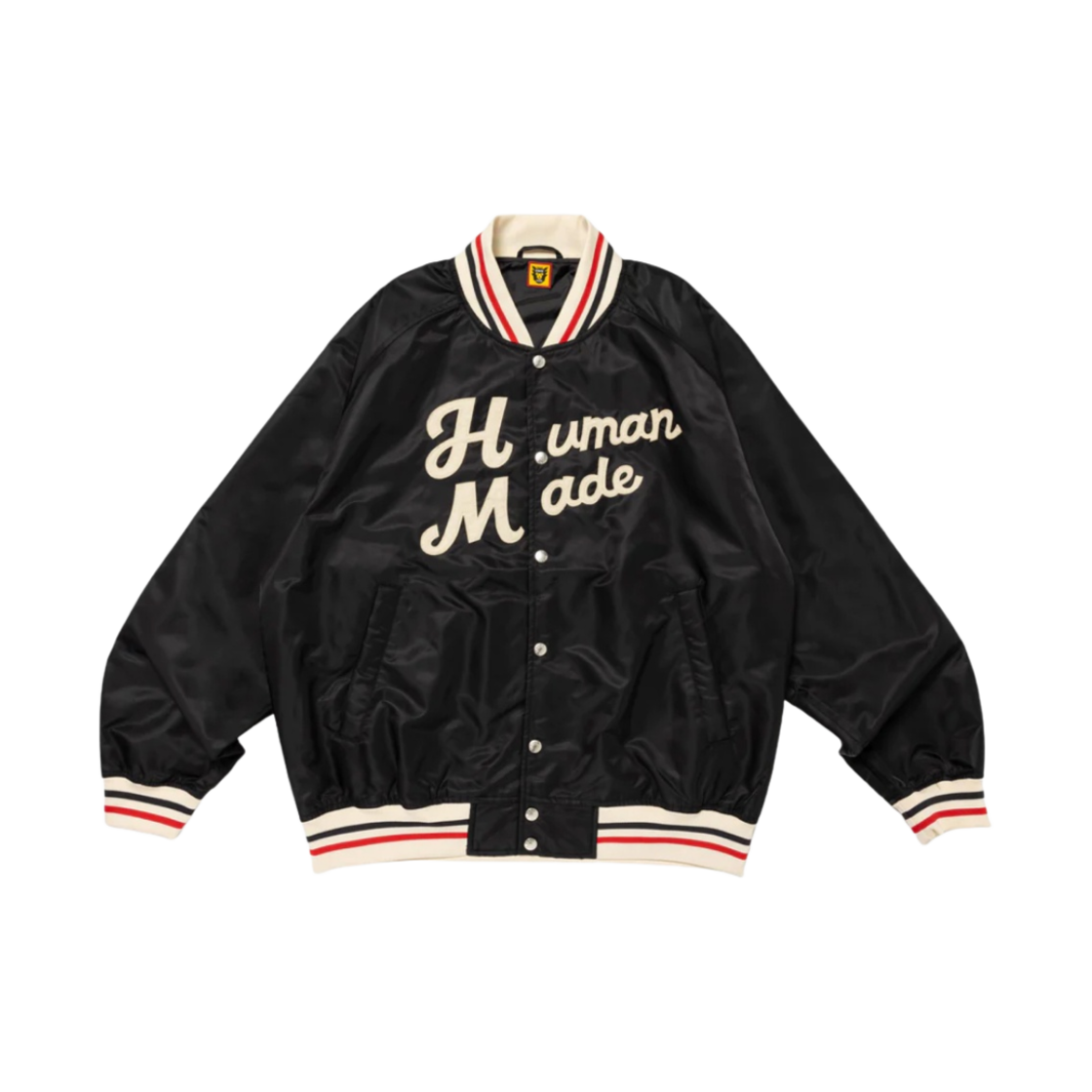 휴먼 메이드 나일론 스타디움 자켓 블랙(Human Made Nylon Stadium Jacket Black)