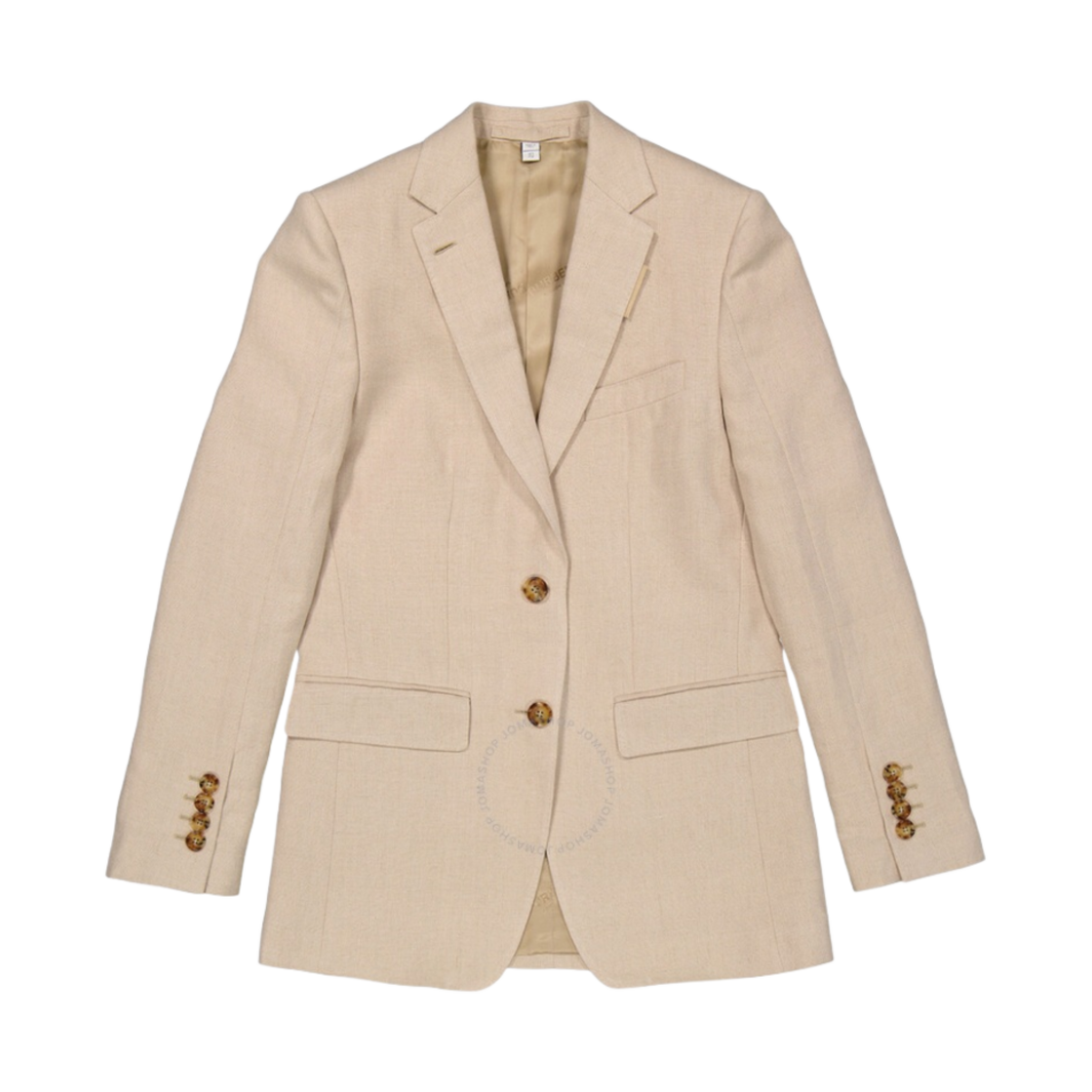 (W) 버버리 린넨 오버사이즈 테일러드 자켓 오트밀((W) Burberry Linen Oversized Tailored Jacket Oatmeal) - 1