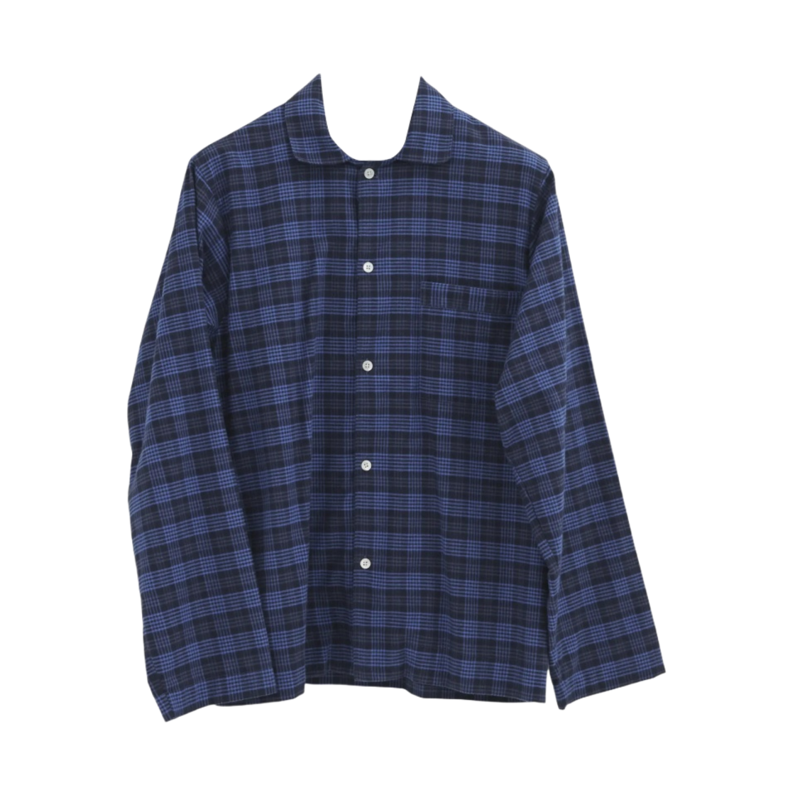 테클라 플란넬 슬립웨어 롱슬리브 셔츠 블루 아워(Tekla Flannel Sleepwear Long Sleeved Shirt Blue Hour)