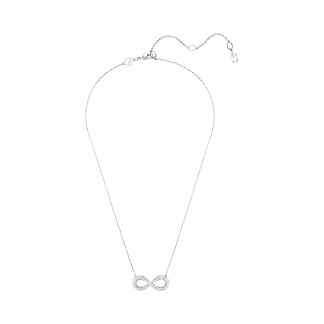 5679434 (W) Swarovski Hyperbola Pendant Infinity White Rhodium Plated