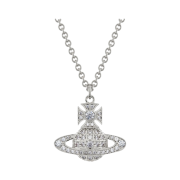 Vivienne Westwood Carmela Bas Relief Pendant Platinum White