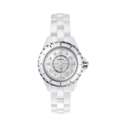 Chanel J12 Watch 29mm Quartz White MoP Diamond Indicators