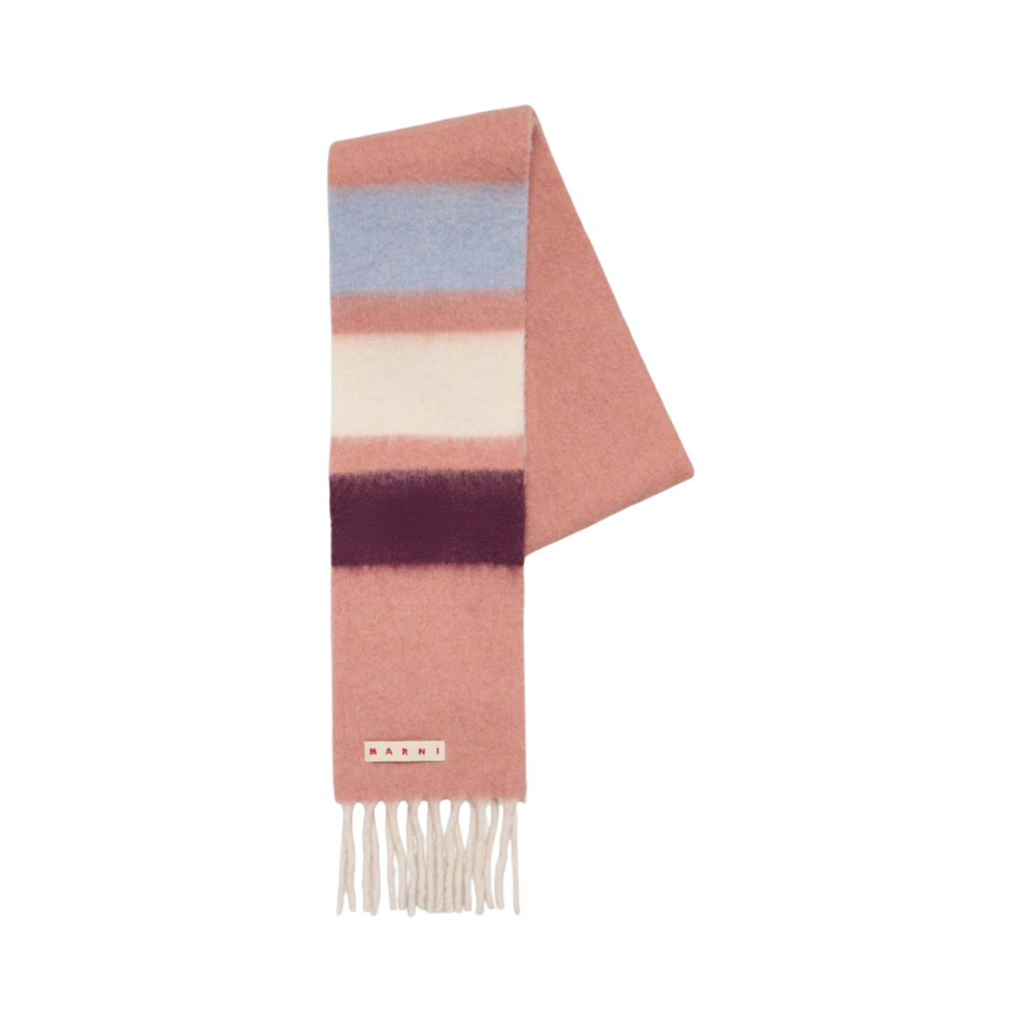 마르니 스트라이프 알파카 스카프 핑크 샌드(Marni Striped Alpaca Scarf Pink Sand)