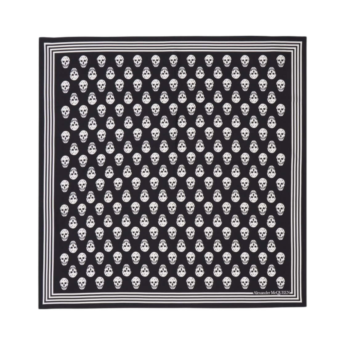 알렉산더 맥퀸 바이커 스컬 스카프 블랙(Alexander McQueen Biker Skull Scarf Black)