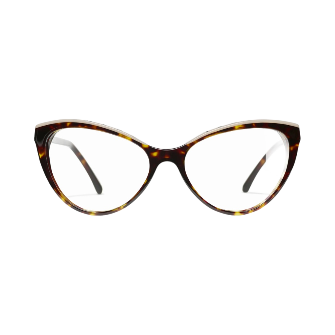샤넬 캣아이 프레임 아세테이트 & 다크 톨토이즈 베이지(Chanel Cat Eye Eyeglasses Acetate & Dark Tortoise Beige) - 1