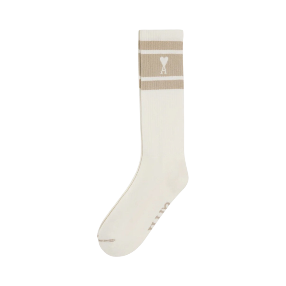 아미 하트 로고 스트라이프 삭스 라이트 베이지(AMI de Coeur Striped Socks Light Beige) - 1