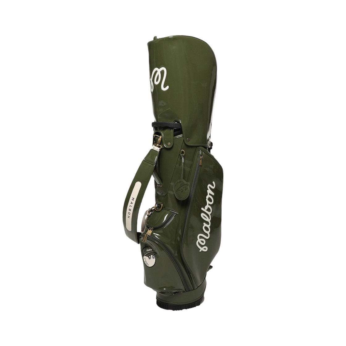 말본 골프 애나멜 스탠드 백 카키(Malbon Golf Enamel Stand Bag Khaki) - 1