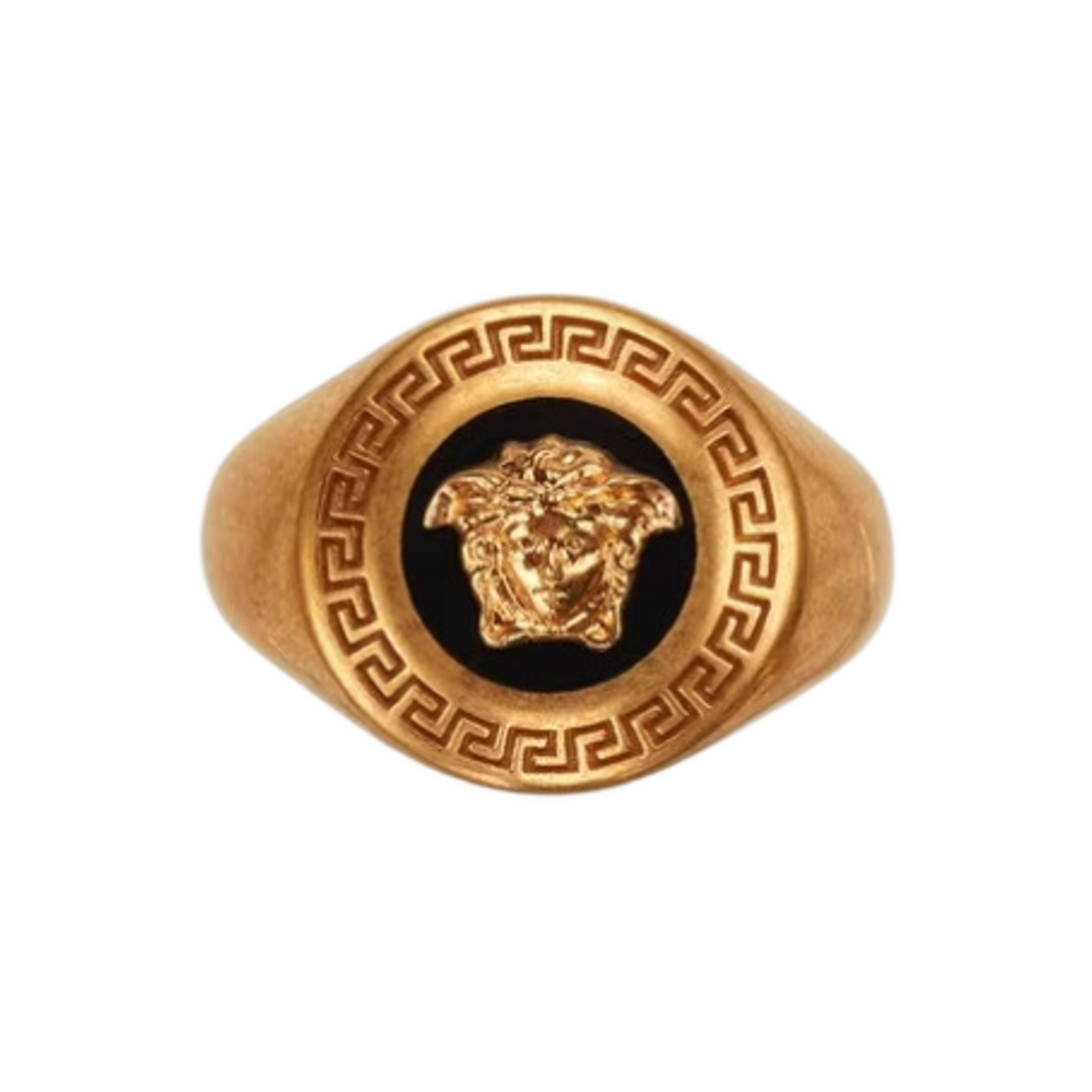 베르사체 메두사 에나멜 시그넷 링 블랙 골드(Versace Medusa Enamel Signet Ring Black Gold) - 1