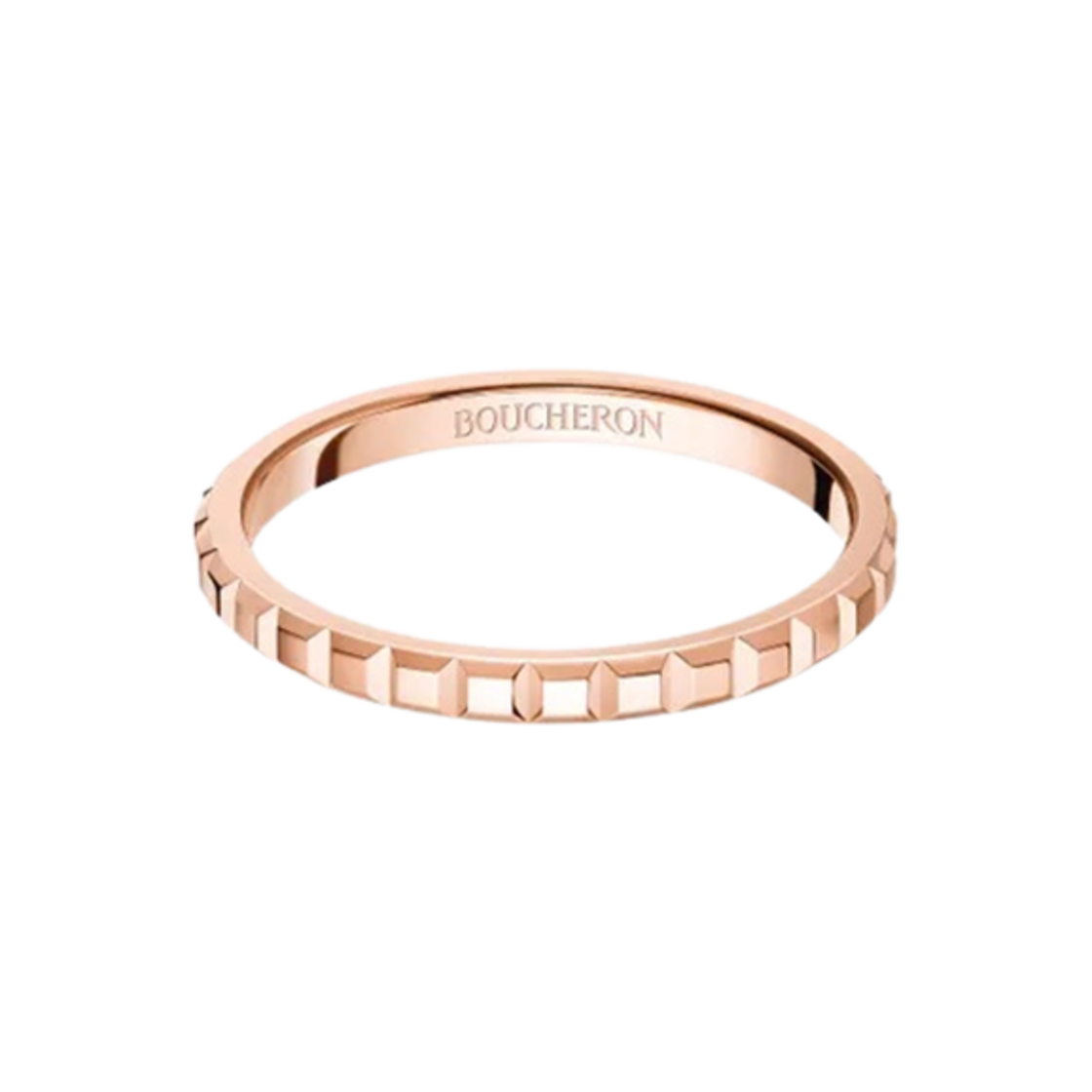 부쉐론 클루 드 파리 미니 웨딩 밴드 18K 핑크 골드(Boucheron Clou De Paris Mini Wedding Band 18K Pink Gold)