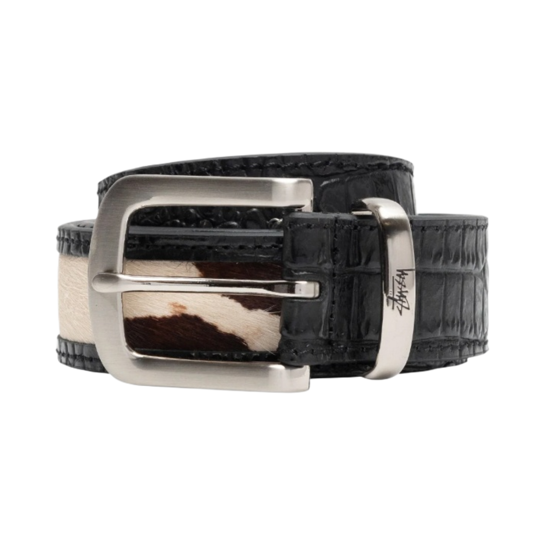 스투시 레더 오버레이 벨트 블랙 | Stussy | KREAM