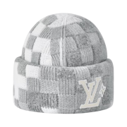 Louis Vuitton LV Crush Damoflage Pearl Beanie Light Grey