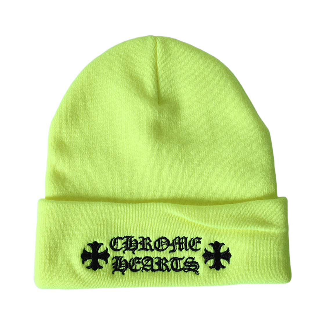 8888202020201 Hansroom Chrome Hearts Logo Beanie Neon Yellow