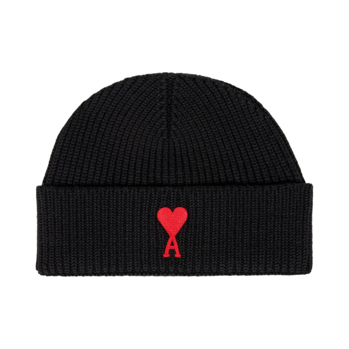 아미 하트 로고 비니 블랙(AMI de Coeur Beanie Black)