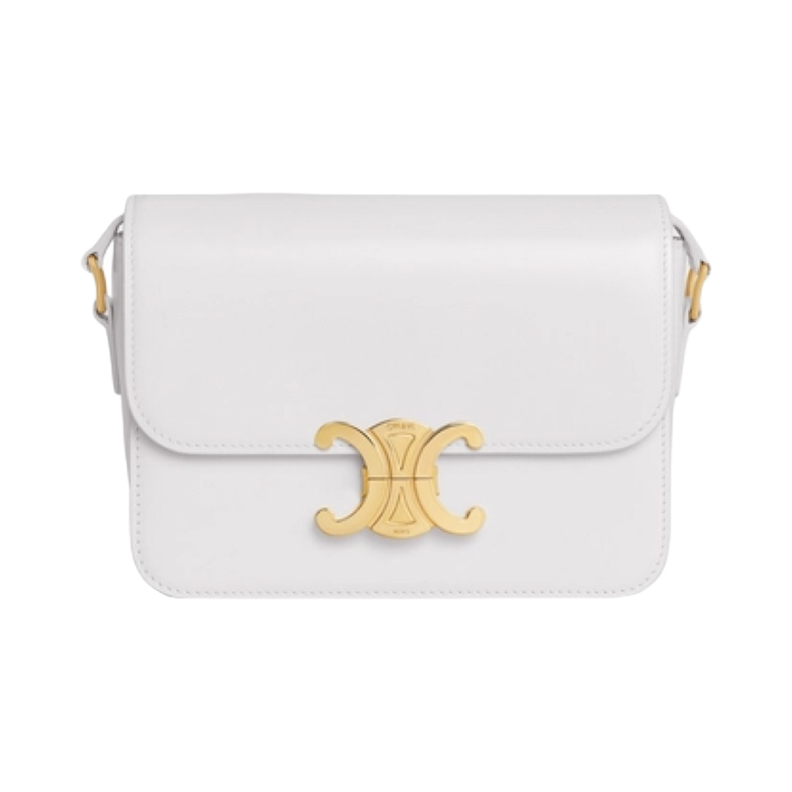 셀린느 샤이니 카프스킨 틴 트리옹프 백 아크틱 화이트(Celine Teen Triomphe Bag in Shiny Calfskin Arctic White) - 1