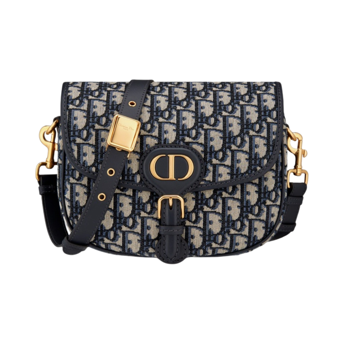 디올 미디움 바비백 블루 골드 오블리크 자카드