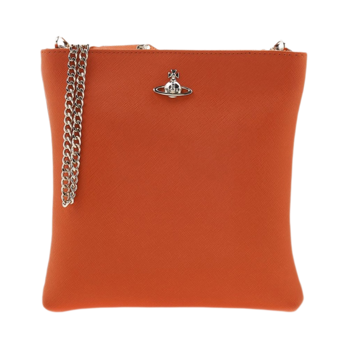 51030010-L001N-F401 Vivienne Westwood Squire Square Crossbody with Chain Orange