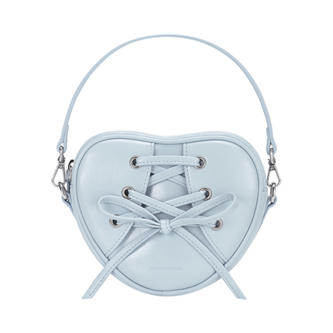 파인드카푸어 리본타이 하트백 페일블루