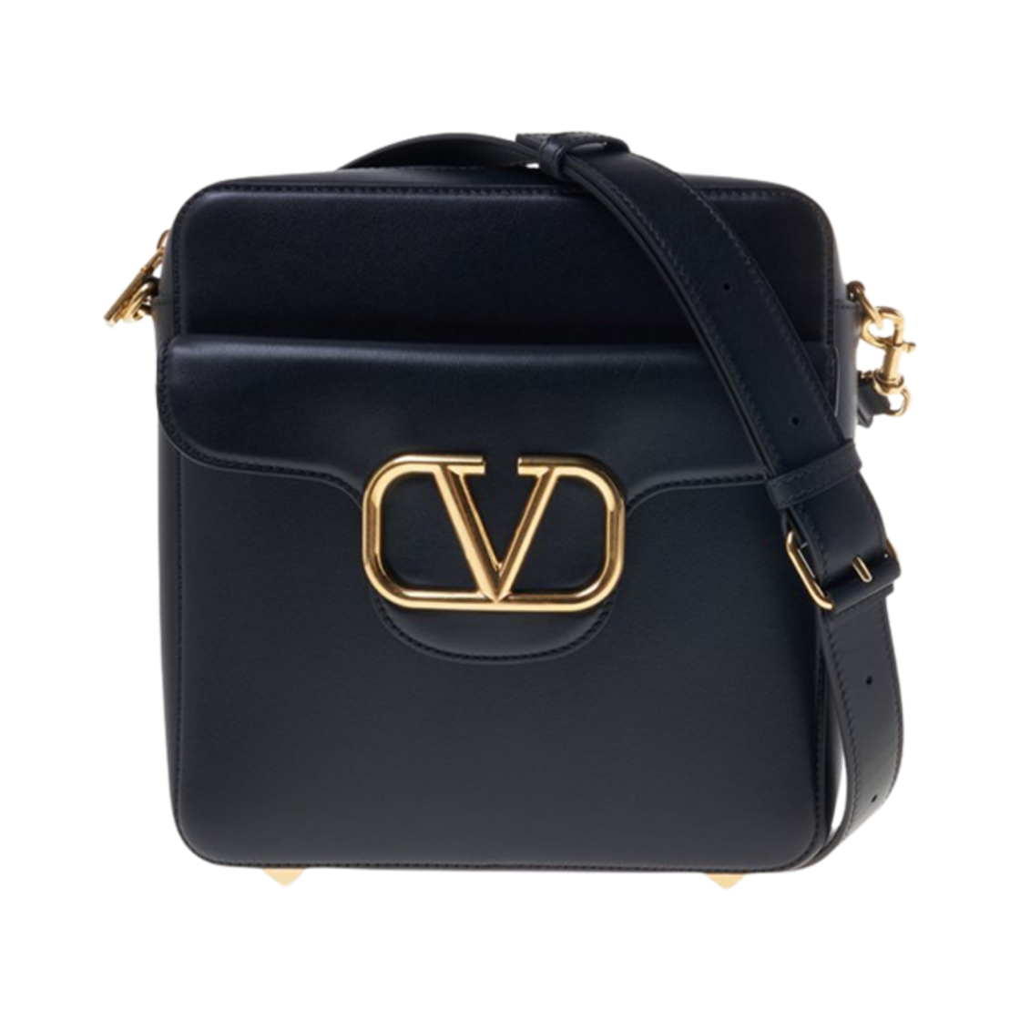 B0B64LMG0NO Valentino Vlogo Crossbody Bag Black
