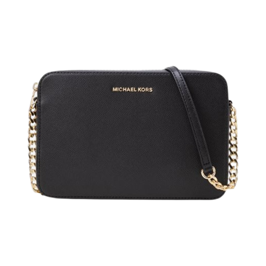 32S4GTVC3L001 Michael Kors Jet Set Large Saffiano Leather Crossbody Bag Black